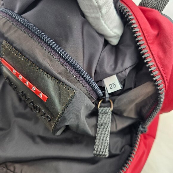 Prada   Red Nylon Sport Top Handle Bag - Picture 3 of 17
